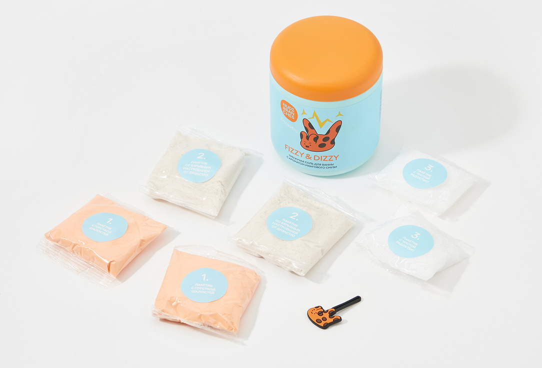 Nudibranches Game set for creating crackling bath salt FIZZY & DIZZY mango