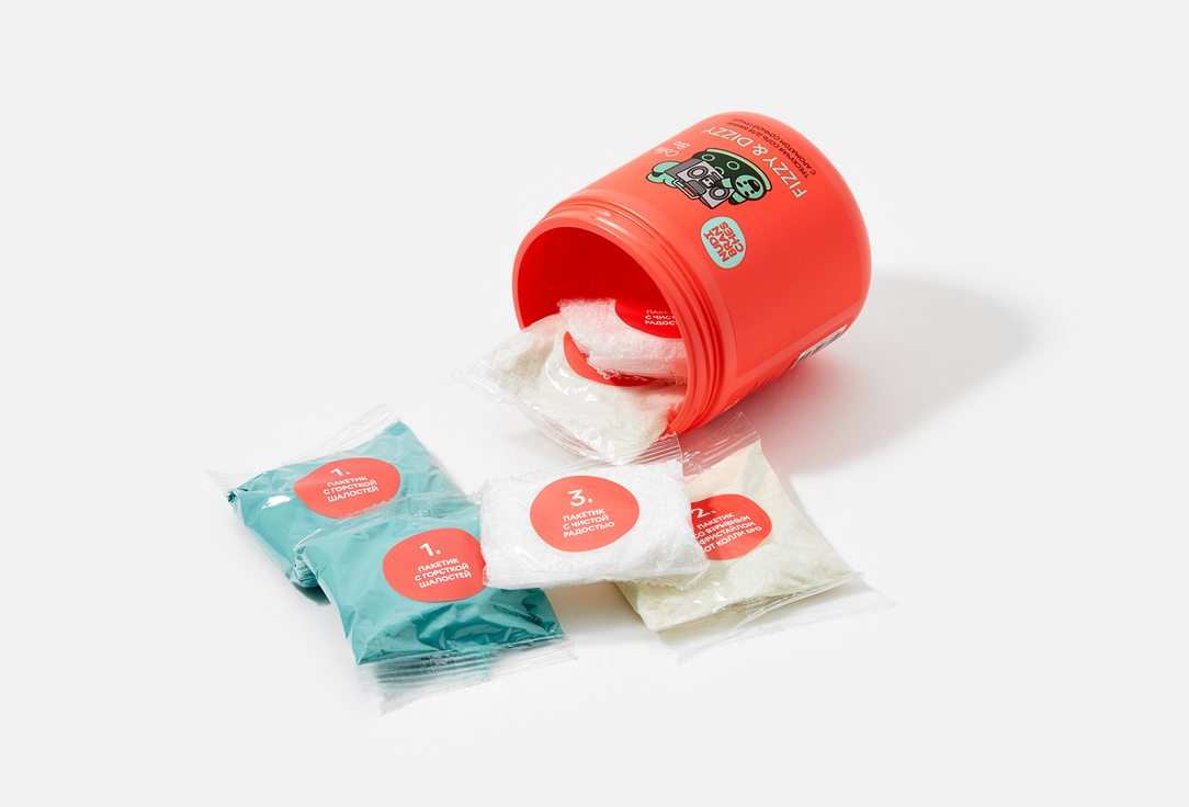 Nudibranches Game set for creating crackling bath salt FIZZY & DIZZY juicy pear