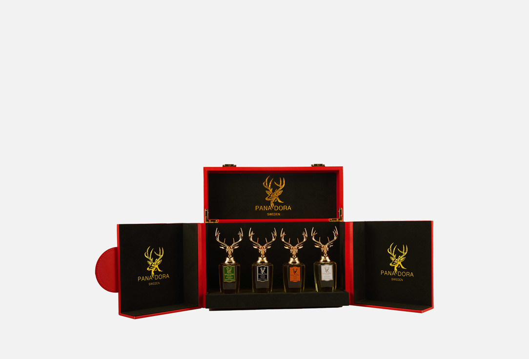 PANA DORA Eau de Parfum & Extrait de Parfum Gift Box Forever Love, Swedish Wood, Dorasima, Patchouli Dust 4 pcs PANA DORA Eau de Parfum & Extrait de Parfum Gift Box Forever Love, Swedish Wood, Dorasima, Patchouli Dust