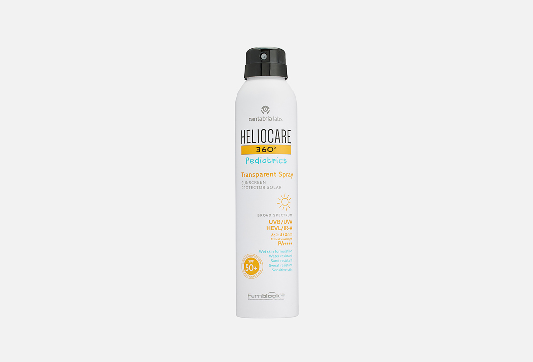Cantabria Labs Kids' Body Sunscreen Spray SPF 50+ HELIOCARE 360 Pediatrics Transparent 200 ml Cantabria Labs Kids' Body Sunscreen Spray SPF 50+ HELIOCARE 360 Pediatrics Transparent