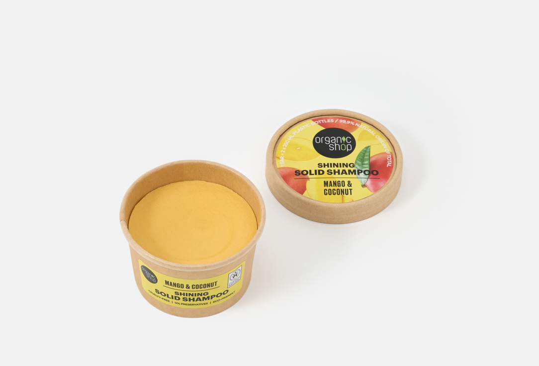 Organic Shop Shining Solid Shampoo Mango & Coconut