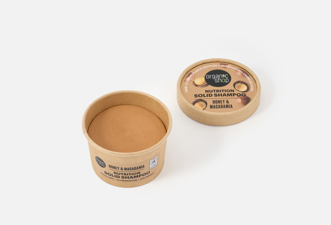 Organic Shop Nutrition Solid Shampoo Honey & Macadamia