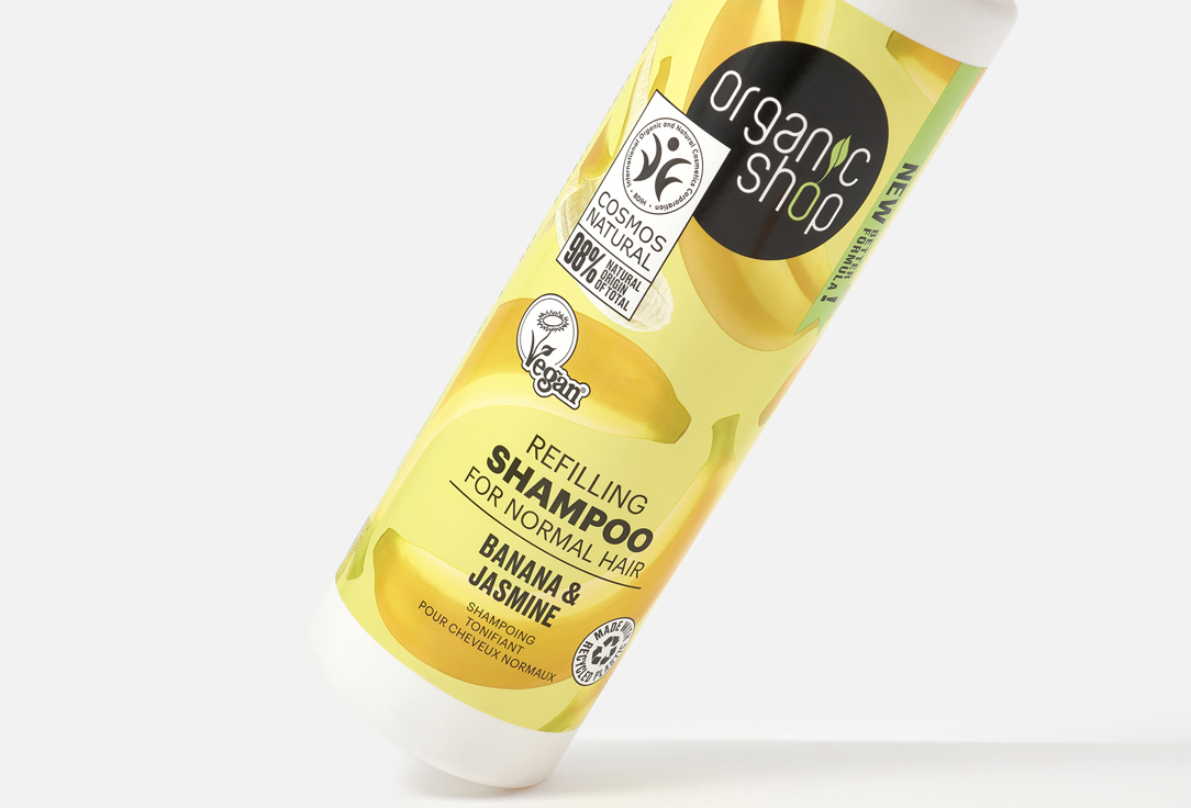 Organic Shop Refilling Shampoo For Normal Hair Banana & Jasmine