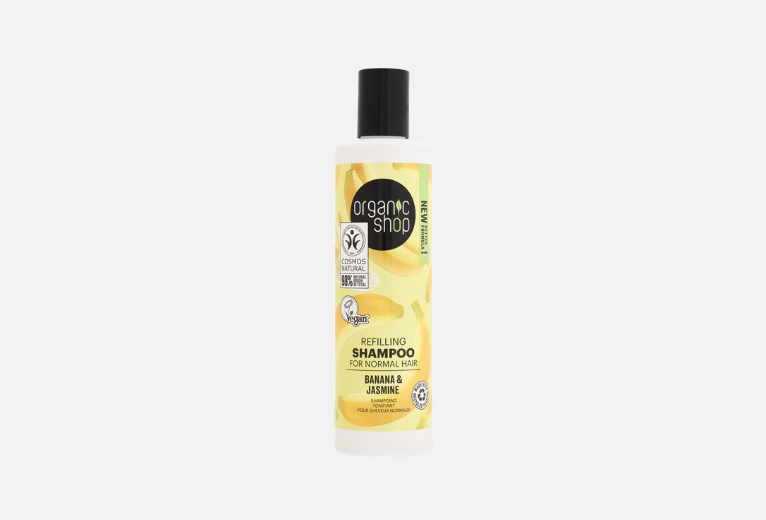 Organic Shop Refilling Shampoo For Normal Hair Banana & Jasmine