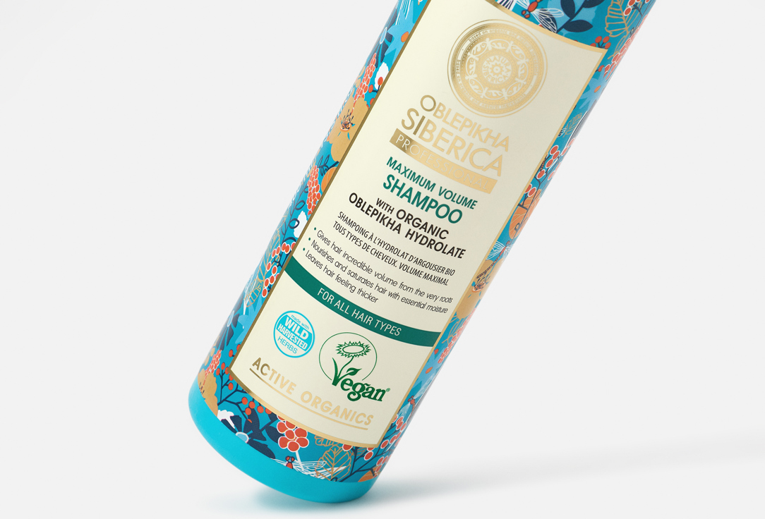 Natura Siberica Hydrating SHAMPOO for all hair types OBLEPIKHA Maximum Volume