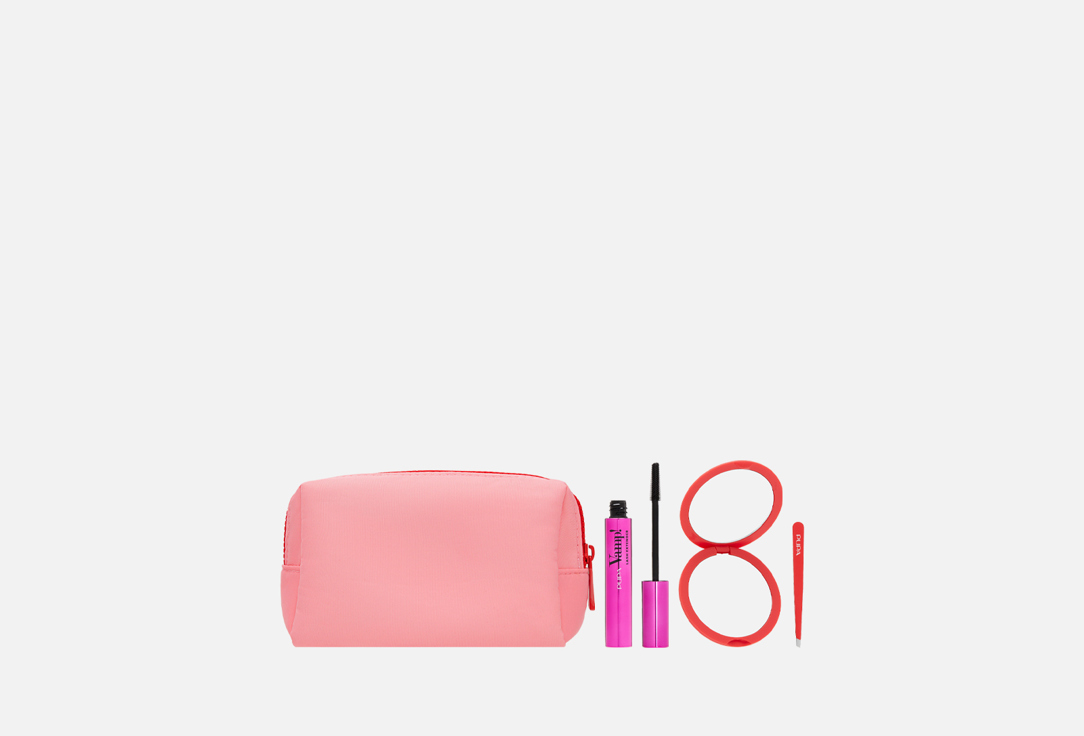 Pupa Mascara , Compact Mirror & tweezers Set Kit Vamp! Lash Extender