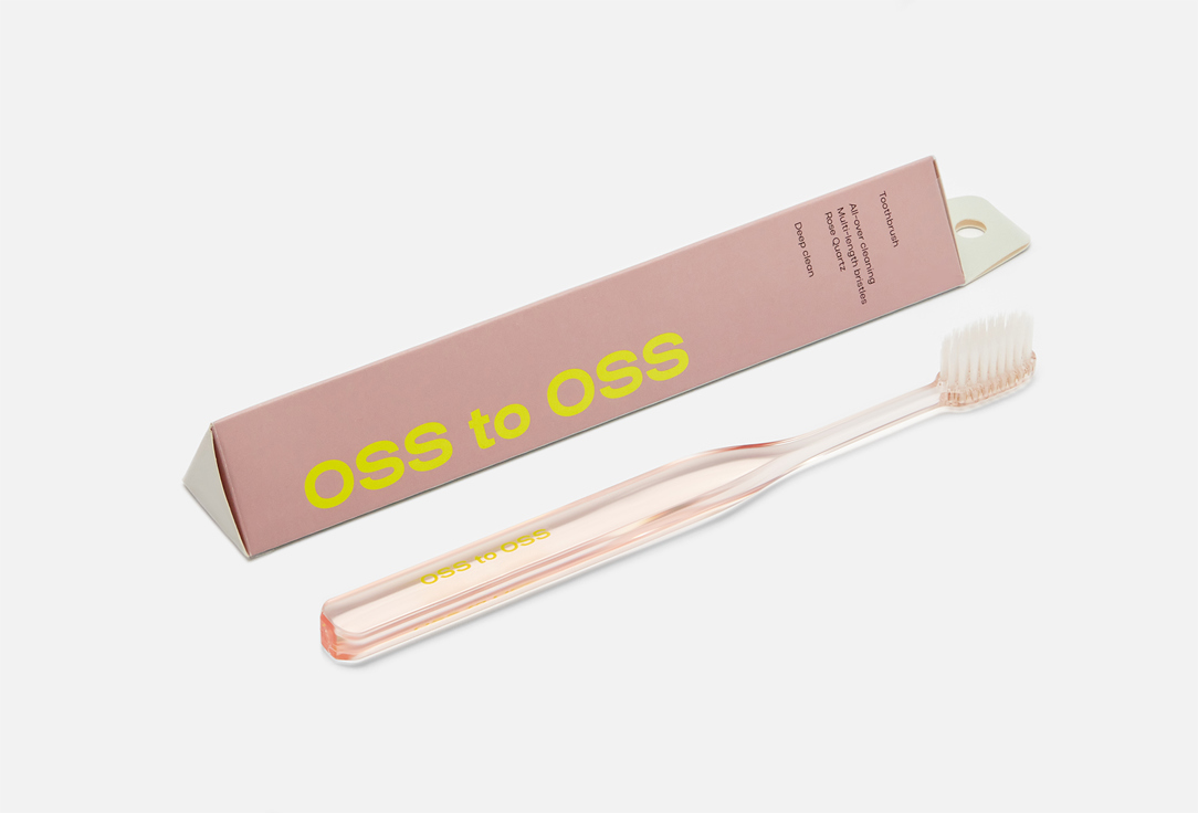 oss to oss Medium-hard toothbrush All-over cleaning Rose quartz 1 pcs oss to oss Medium-hard toothbrush All-over cleaning
