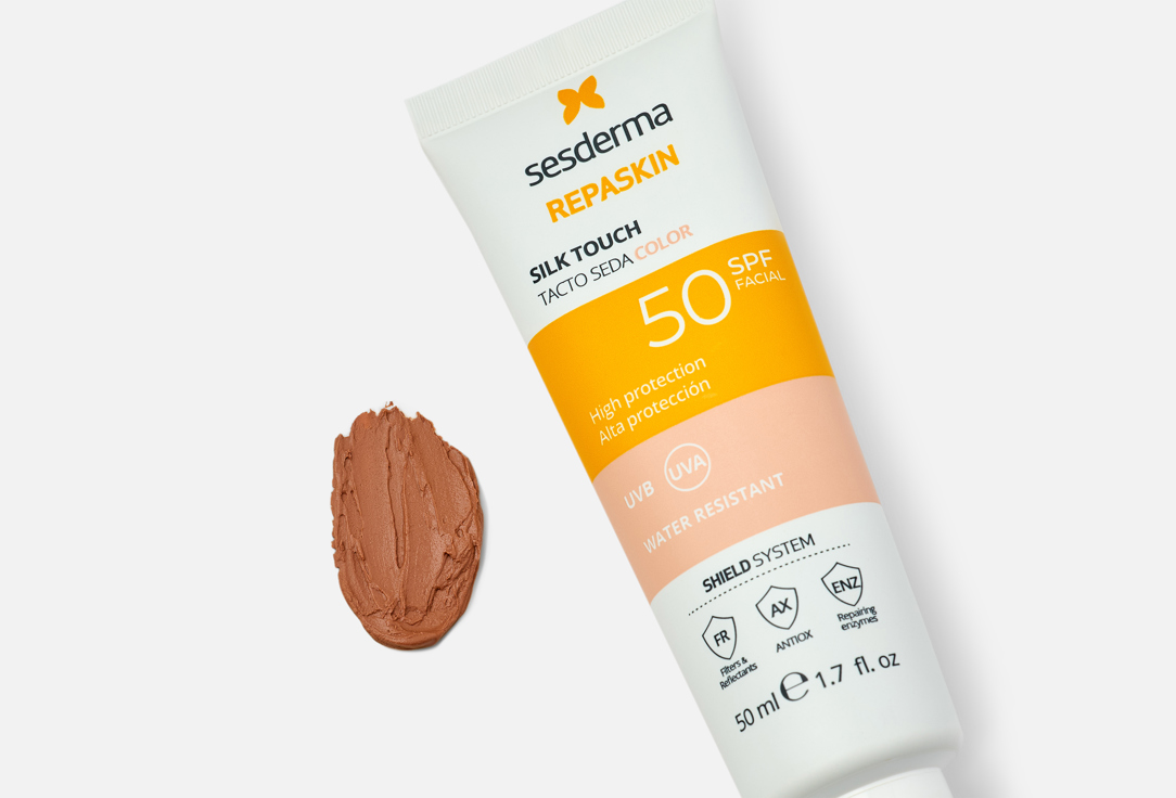 Sesderma Water Resistant Tinted Sunscreen SPF50 REPASKIN Silk Touch Beige 50 ml Sesderma Water Resistant Tinted Sunscreen SPF50 REPASKIN Silk Touch