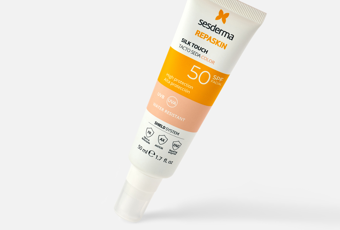 Sesderma Water Resistant Tinted Sunscreen SPF50 REPASKIN Silk Touch Beige 50 ml Sesderma Water Resistant Tinted Sunscreen SPF50 REPASKIN Silk Touch