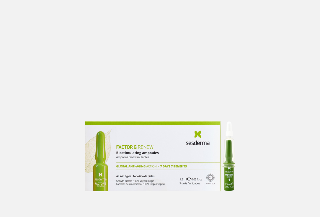 Sesderma BIOSTIMULATING face AMPOULES FACTOR G RENEW 7 pcs Sesderma BIOSTIMULATING face AMPOULES FACTOR G RENEW