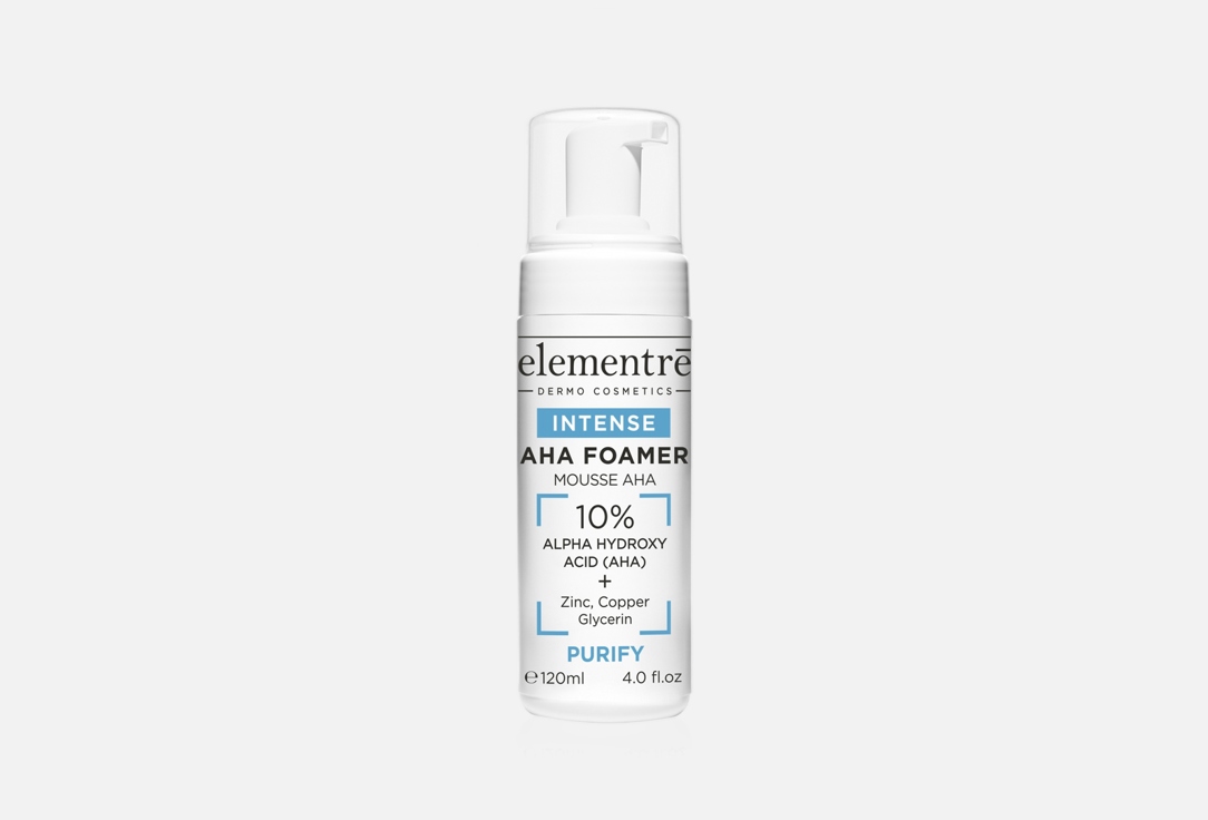 Elementre Face foam 10% alpha hydroxy acid 120 ml Elementre Face foam 10% alpha hydroxy acid