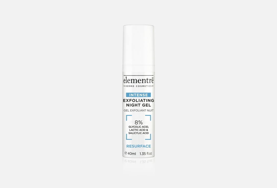 Elementre Face exfoliating night gel 8% glycolic lactic salicylic acids 40 ml Elementre Face exfoliating night gel 8% glycolic lactic salicylic acids
