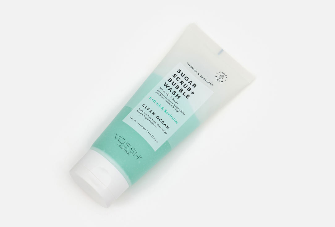 Voesh 2-in-1 Body Scrub & Body Wash Sugar Scrub + Bubble Wash Clean Ocean 210 g Voesh 2-in-1 Body Scrub & Body Wash Sugar Scrub + Bubble Wash Clean Ocean