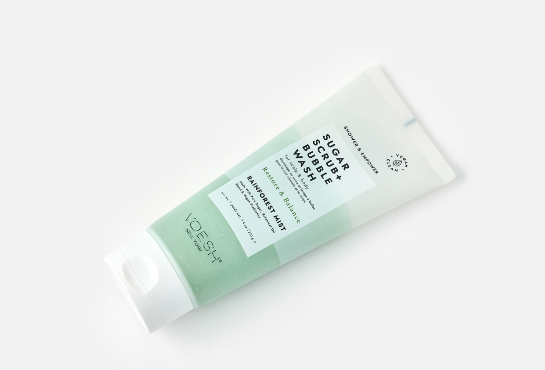 Voesh 2-in-1 Body Scrub & Body Wash Sugar Scrub + Bubble Wash Rainforest Mist 210 g Voesh 2-in-1 Body Scrub & Body Wash Sugar Scrub + Bubble Wash Rainforest Mist