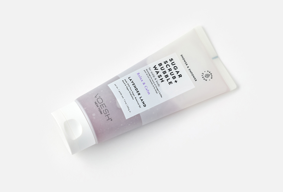 Voesh 2-in-1 Body Scrub & Body Wash Sugar Scrub + Bubble Wash Lavender Land 210 g Voesh 2-in-1 Body Scrub & Body Wash Sugar Scrub + Bubble Wash Lavender Land
