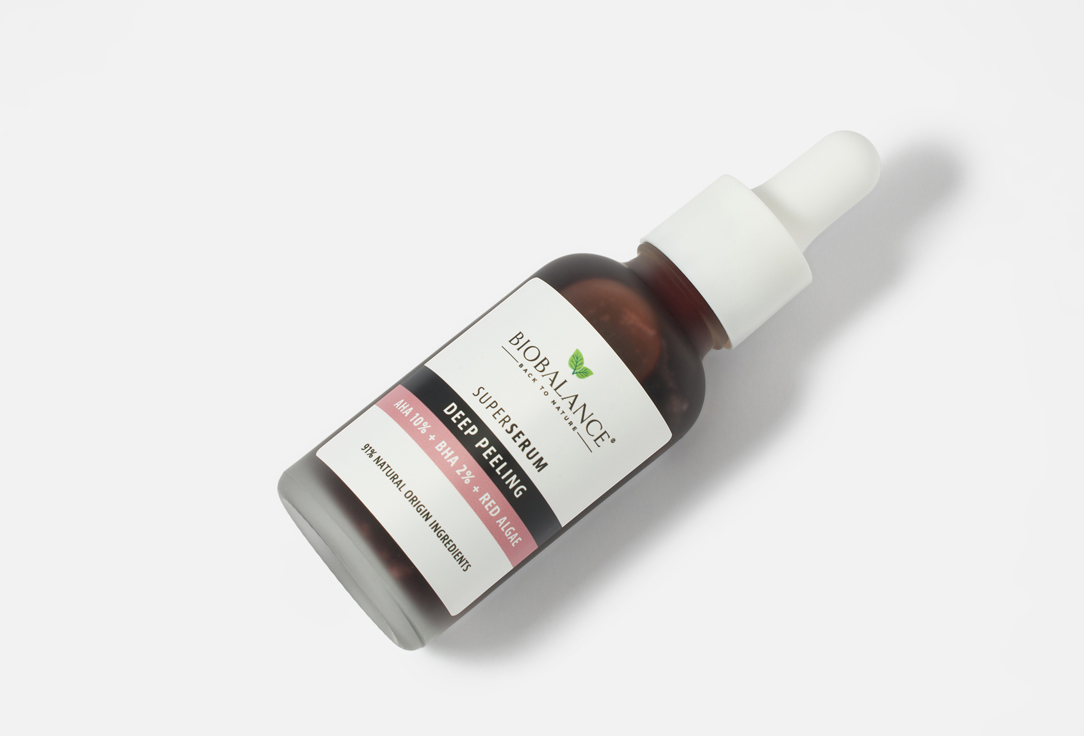 BIOBALANCE Exfoliating Face serum DEEP PEELING AHA 10% + BHA 2% + RED 30 ml BIOBALANCE Exfoliating Face serum DEEP PEELING AHA 10% + BHA 2% + RED