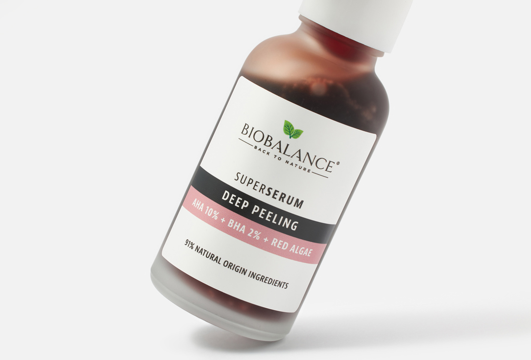 BIOBALANCE Exfoliating Face serum DEEP PEELING AHA 10% + BHA 2% + RED 30 ml BIOBALANCE Exfoliating Face serum DEEP PEELING AHA 10% + BHA 2% + RED