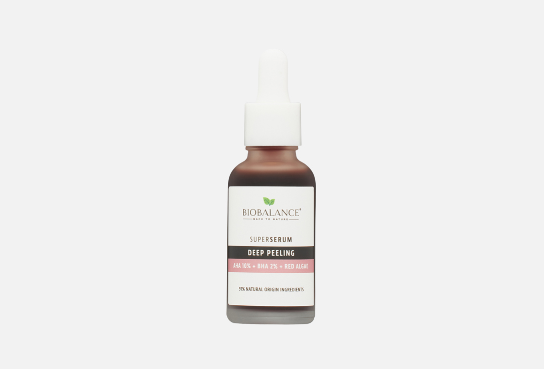 BIOBALANCE Exfoliating Face serum DEEP PEELING AHA 10% + BHA 2% + RED 30 ml BIOBALANCE Exfoliating Face serum DEEP PEELING AHA 10% + BHA 2% + RED