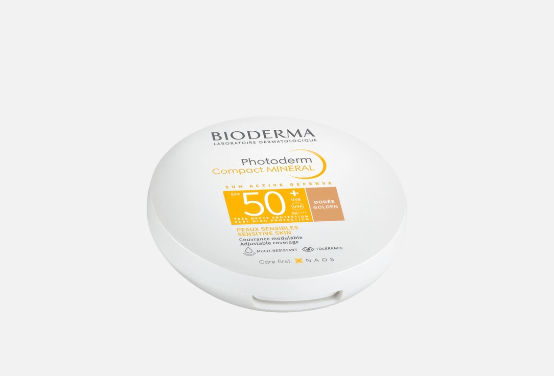 Bioderma Компактная фиксирующая пудра SPF50+ Photoderm Golden 10 г Bioderma Компактная фиксирующая пудра SPF50+ Photoderm