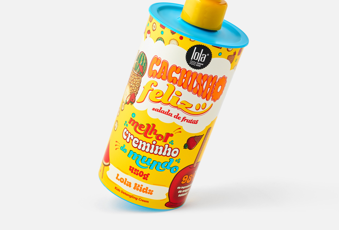 Lola from Rio Moisturizing & Detangling hair Cream for Kids Cachinho Feliz Fruit Salad