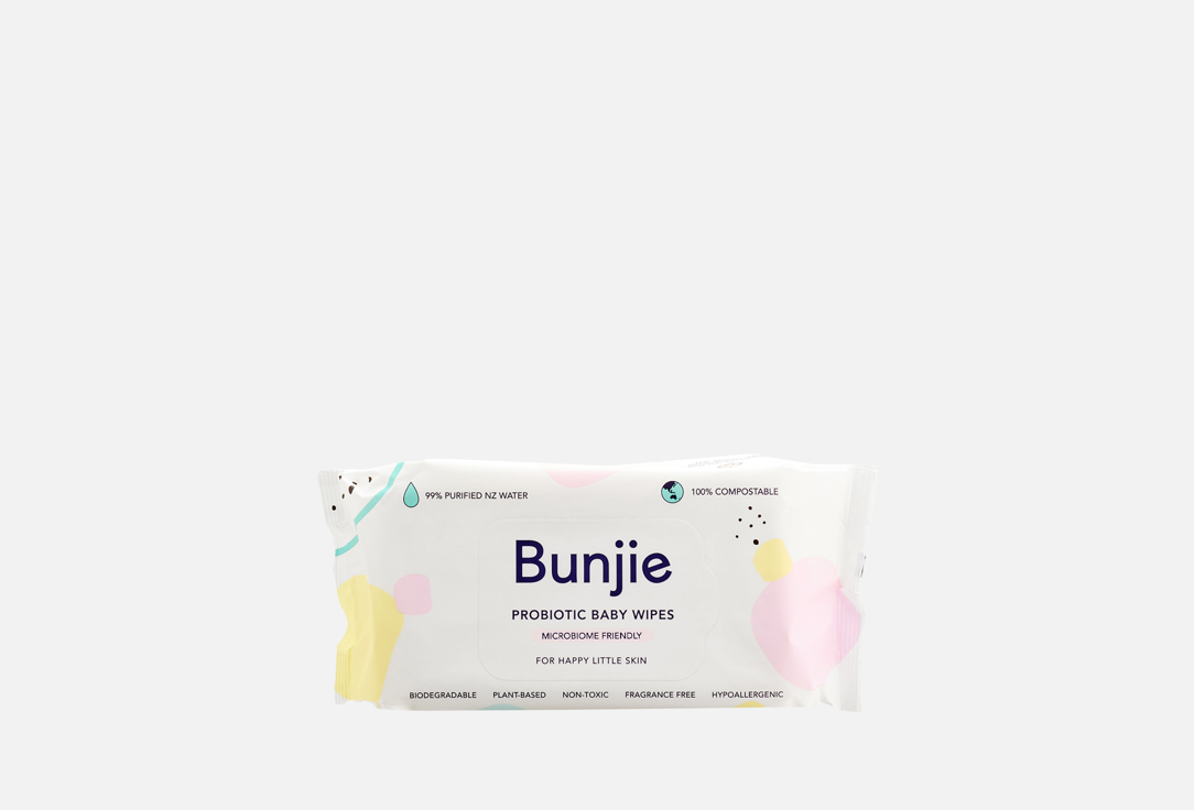 Bunjie Cleansing & Smooting Body Whipes Probiotic Baby Wipes 80 pcs Bunjie Cleansing & Smooting Body Whipes Probiotic Baby Wipes