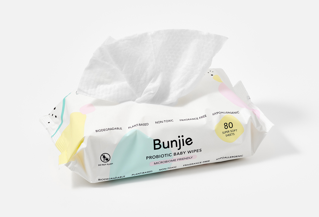 Bunjie Cleansing & Smooting Body Whipes Set Probiotic Baby Wipes MULTIPACK 3 pcs Bunjie Cleansing & Smooting Body Whipes Set Probiotic Baby Wipes MULTIPACK