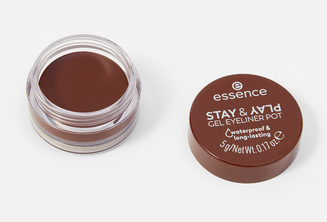 essence GEL EYELINER POT STAY & PLAY 02, Brown 5 g essence GEL EYELINER POT STAY & PLAY