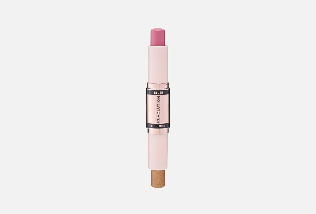 MakeUp Revolution Двухстороннее средство для контуринга в стике Blush & Highlight Flushing pink 4.3 г MakeUp Revolution Двухстороннее средство для контуринга в стике Blush & Highlight