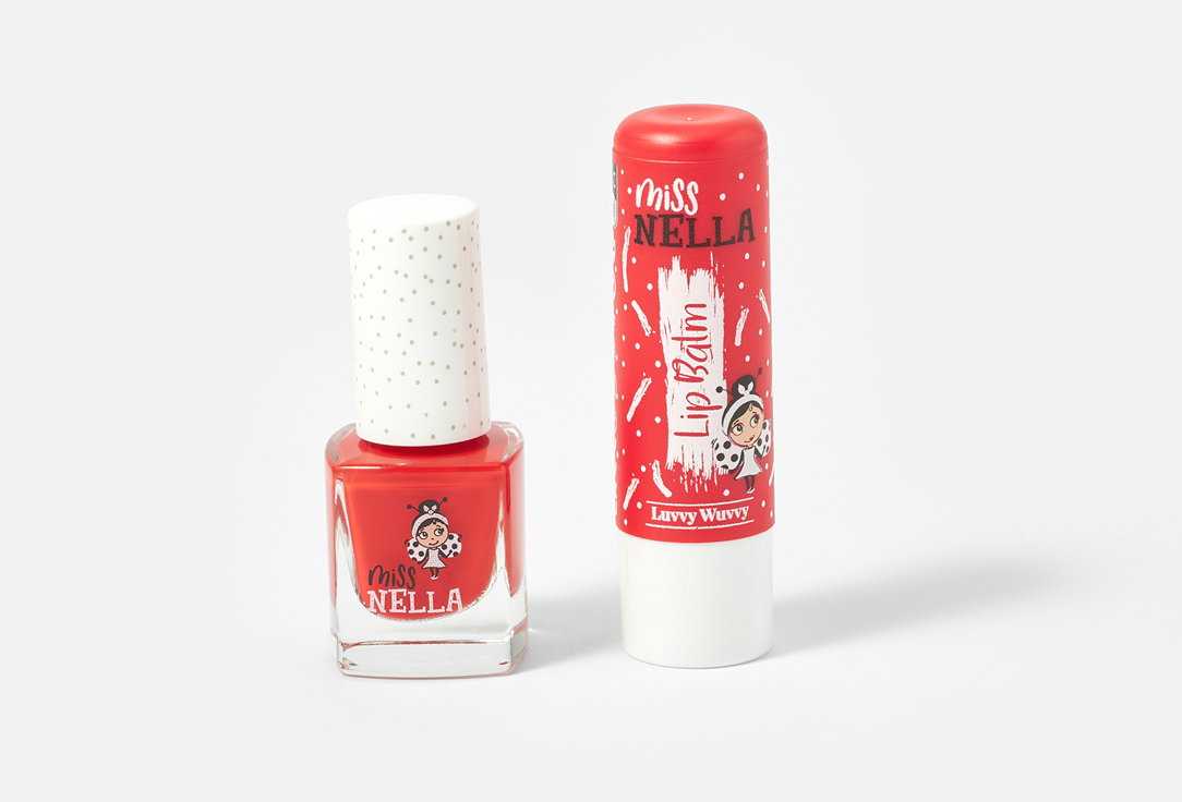 Miss Nella Lip Balm & Nail Polish Set Lips & Tips Set