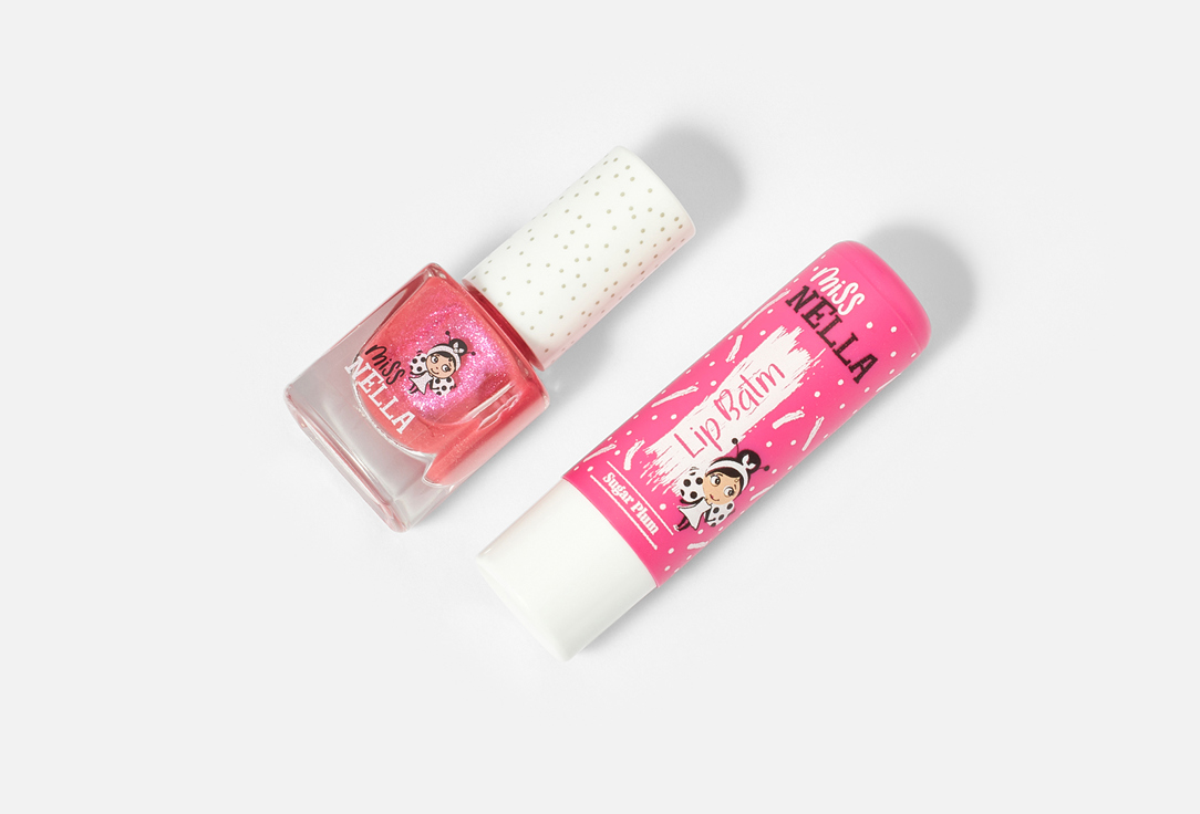 Miss Nella Lip Balm & Nail Polish Set Lips & Tips Set