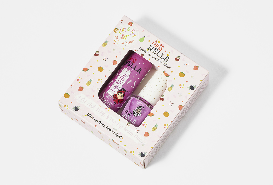 Miss Nella Lip Balm & Nail Polish Set Lips & Tips Set