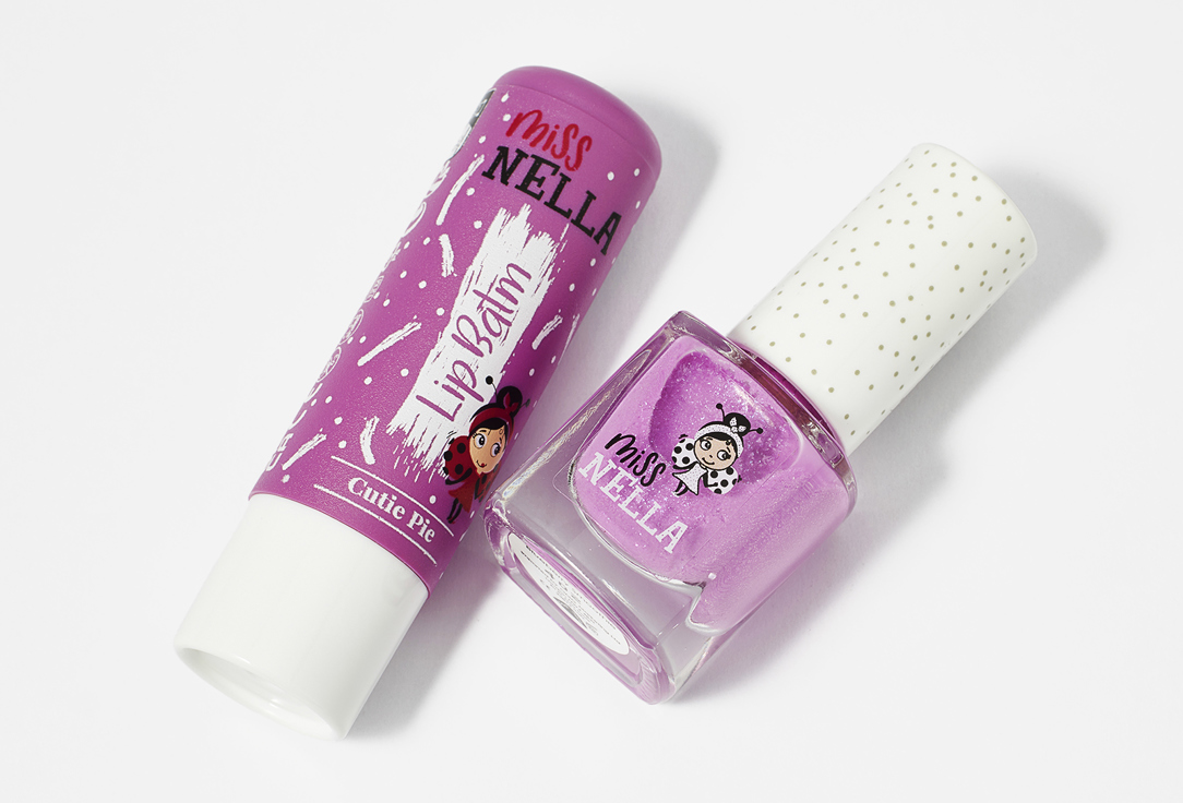 Miss Nella Lip Balm & Nail Polish Set Lips & Tips Set