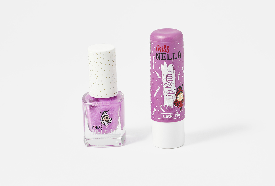 Miss Nella Lip Balm & Nail Polish Set Lips & Tips Set