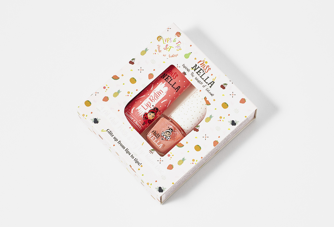 Miss Nella Lip Balm & Nail Polish Set Lips & Tips Set