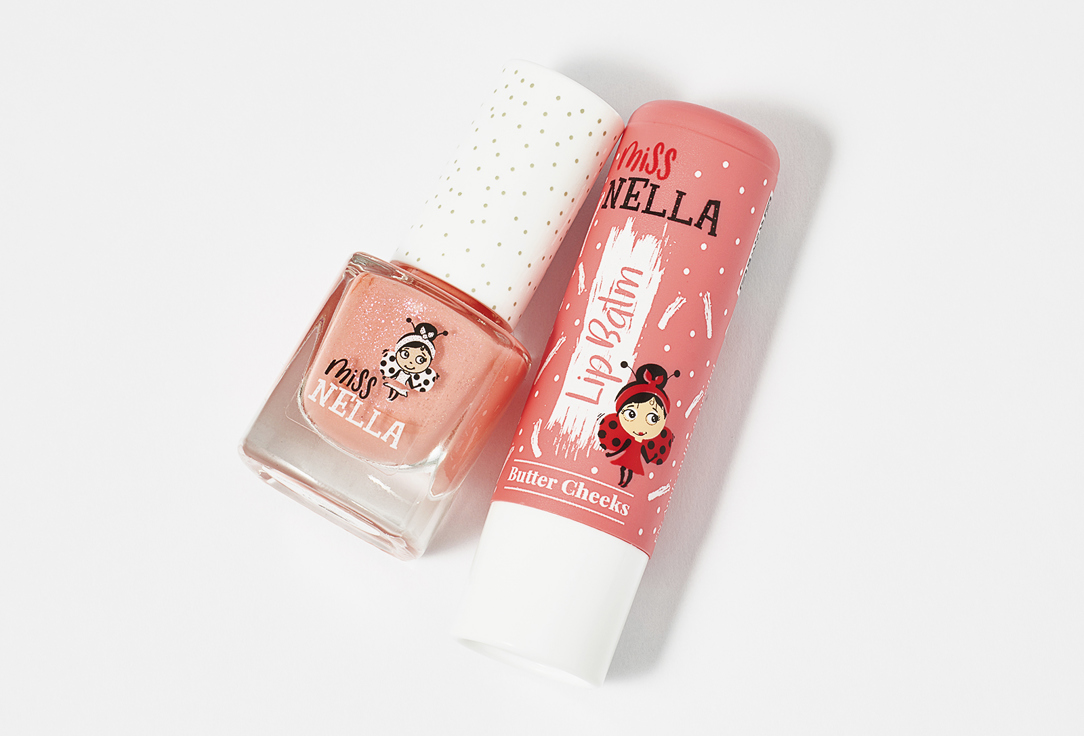 Miss Nella Lip Balm & Nail Polish Set Lips & Tips Set