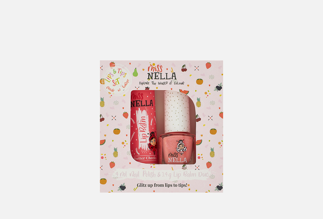 Miss Nella Lip Balm & Nail Polish Set Lips & Tips Set