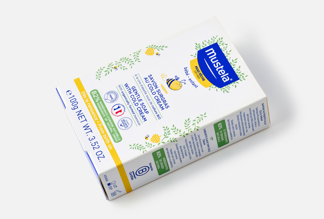 Mustela Soap with Cold Cream for Face and Body Gentle