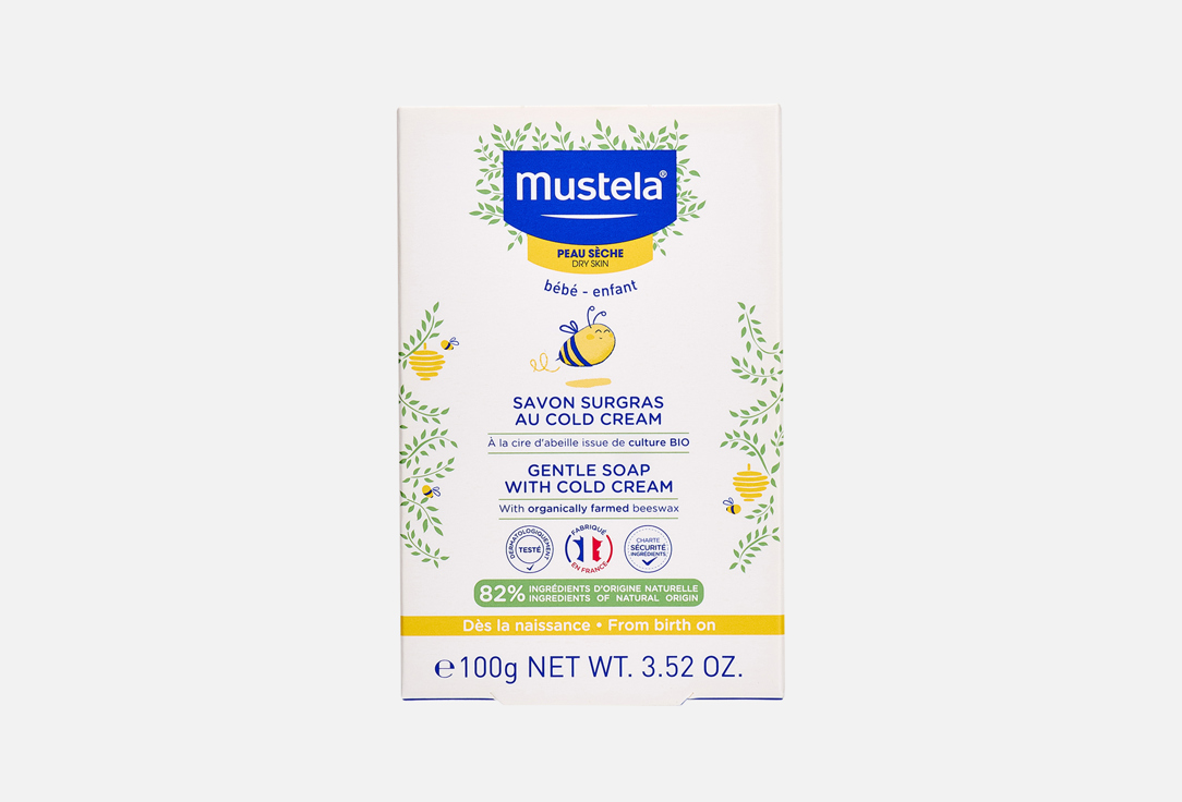Mustela Soap with Cold Cream for Face and Body Gentle