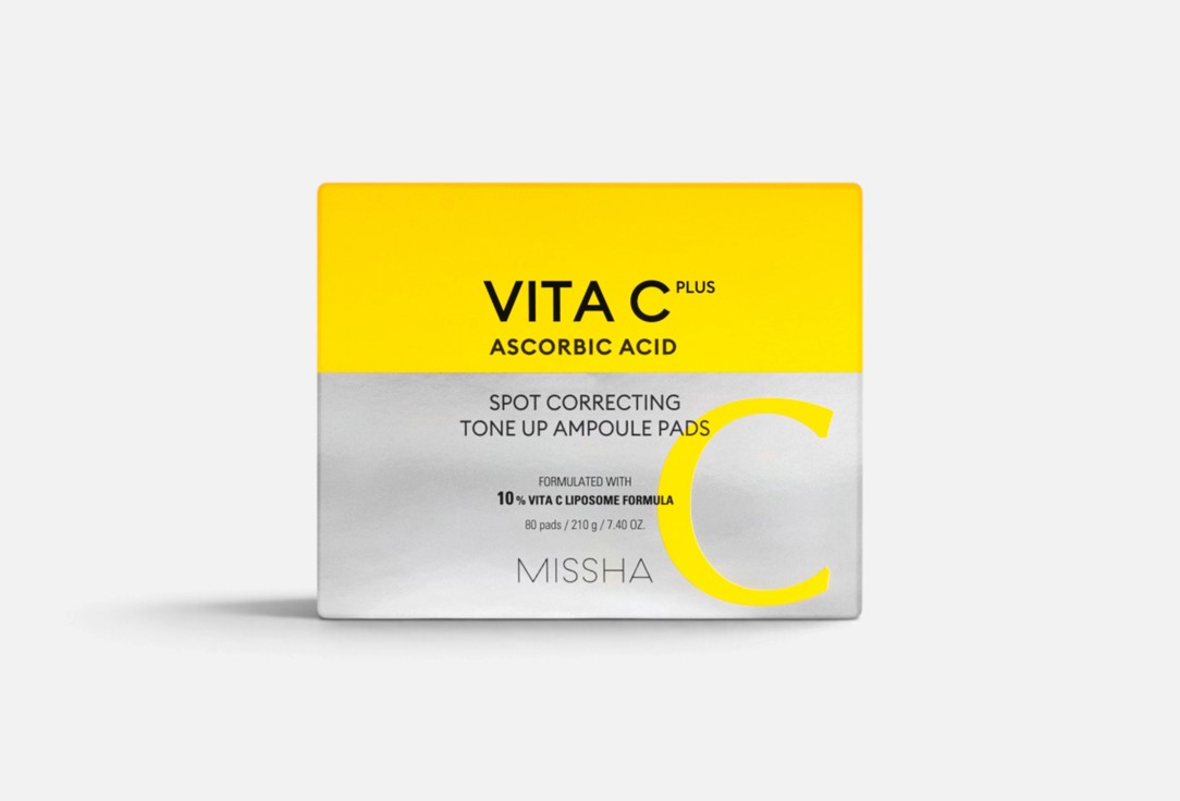 Missha Tone up face ampoule pads Vita c plus