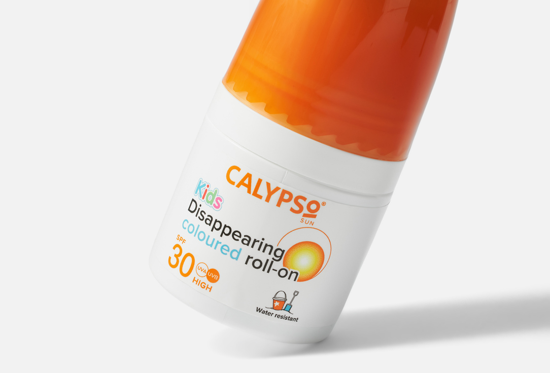 Calypso Sunscreen Roll-On Lotion SPF 30 Kids Colored 50 ml Calypso Sunscreen Roll-On Lotion SPF 30 Kids Colored
