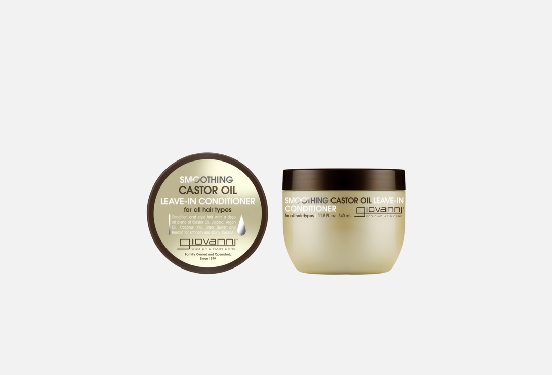 GIOVANNI Leave-In Conditioner Smoothing Castor Oil 340 ml GIOVANNI Leave-In Conditioner Smoothing Castor Oil