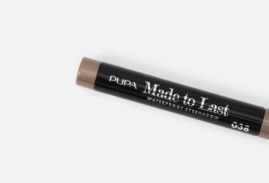 Pupa Long-Lasting Eyeshadow Pencil MADE TO LAST WATERPROOF EYESHADOW 038, Golden platinum 1.4 g Pupa Long-Lasting Eyeshadow Pencil MADE TO LAST WATERPROOF EYESHADOW