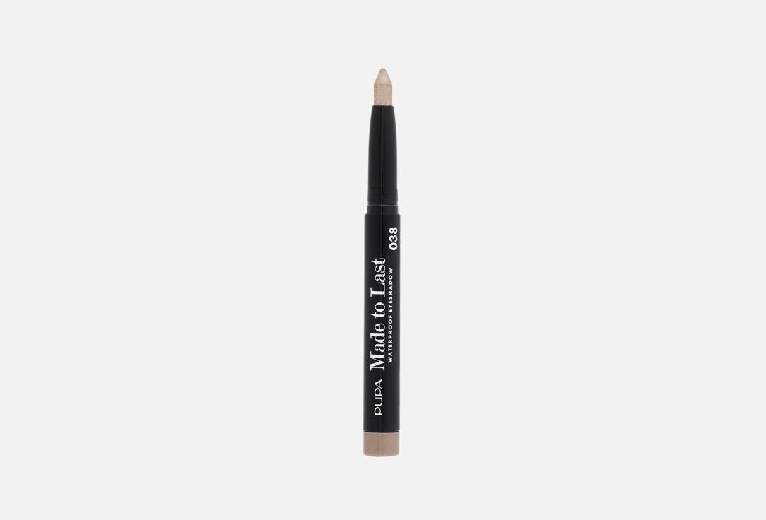 Pupa Long-Lasting Eyeshadow Pencil MADE TO LAST WATERPROOF EYESHADOW 038, Golden platinum 1.4 g Pupa Long-Lasting Eyeshadow Pencil MADE TO LAST WATERPROOF EYESHADOW