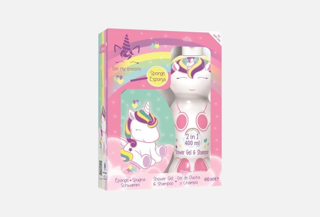 Air-Val Shower Gel and Shampoo 2in1 & Sponge Set Eau my Unicorn 1D