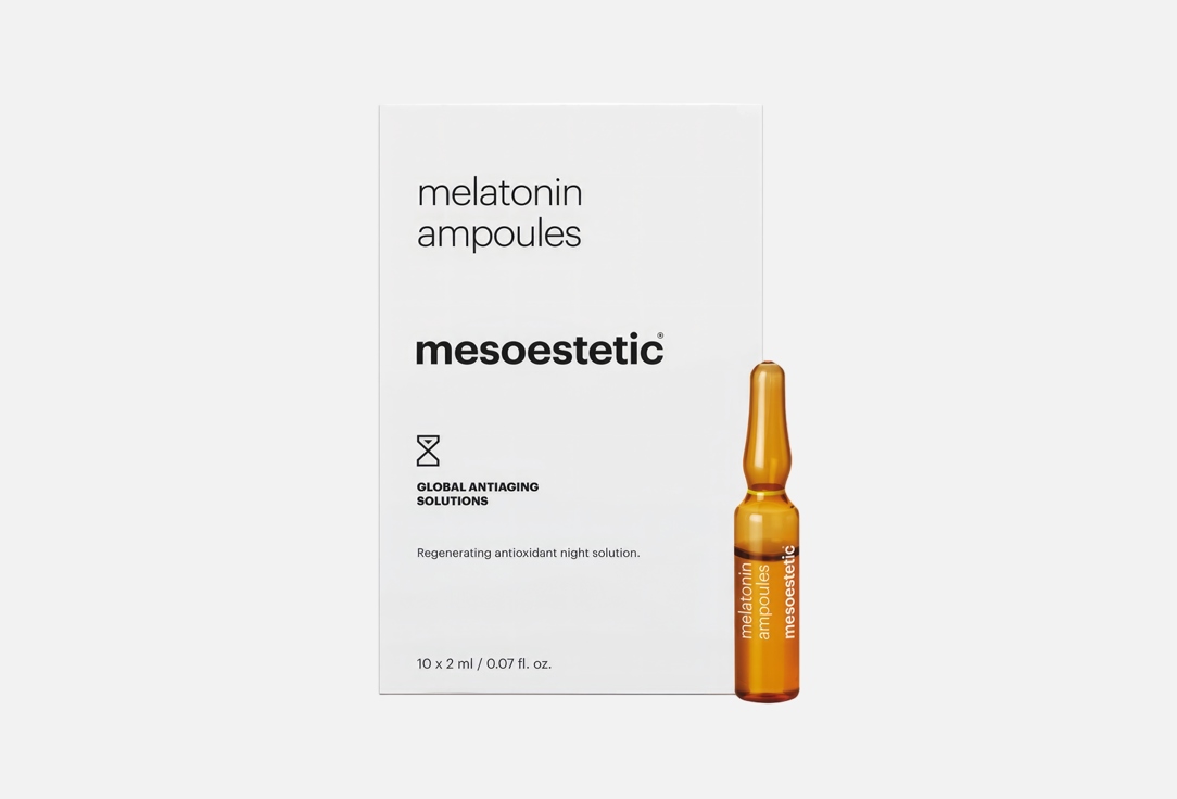 Mesoestetic Night regenerating face ampoules melatonin 10 pcs Mesoestetic Night regenerating face ampoules melatonin