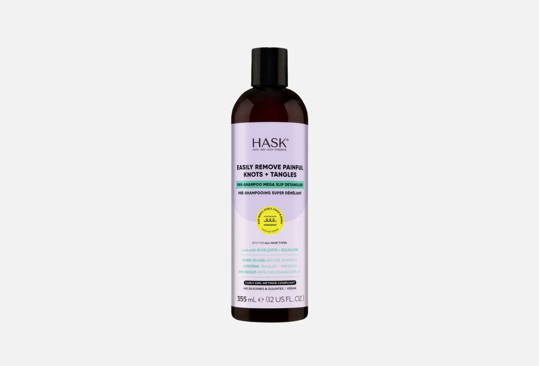 Hask PRE-SHAMPOO MEGA SLIP DETANGLER TEXTURE SOLUTIONS 355 ml Hask PRE-SHAMPOO MEGA SLIP DETANGLER TEXTURE SOLUTIONS