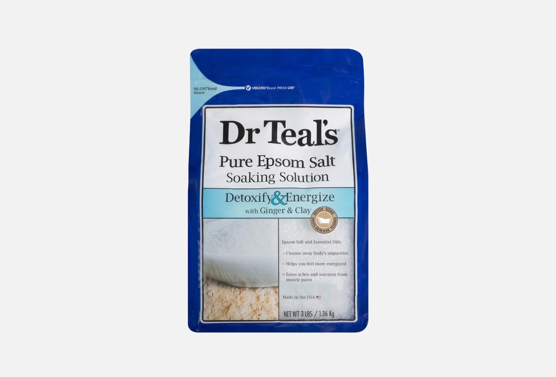 DR TEALS Epsom Bath Salt Ginger & Clay 1.36 kg DR TEALS Epsom Bath Salt Ginger & Clay