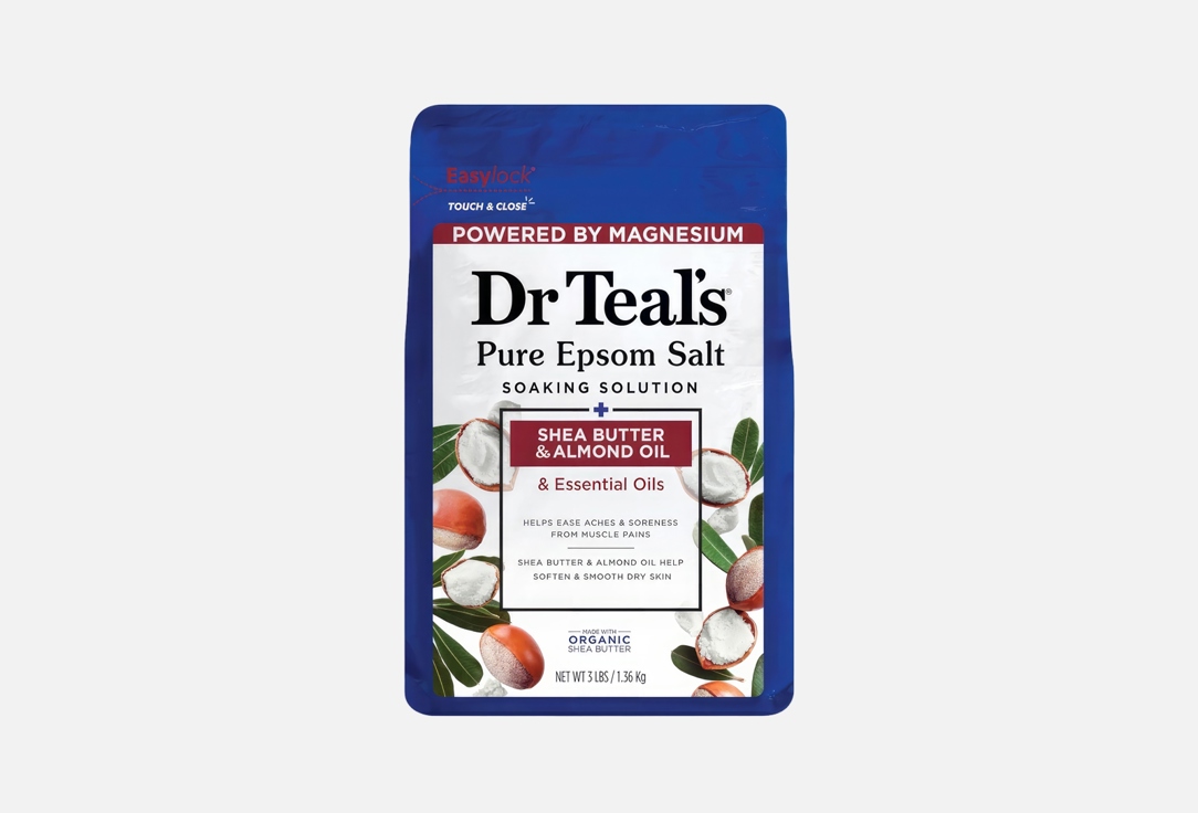 DR TEALS Epsom Bath Salt Shea Butter & Almond Oil 1.36 kg DR TEALS Epsom Bath Salt Shea Butter & Almond Oil