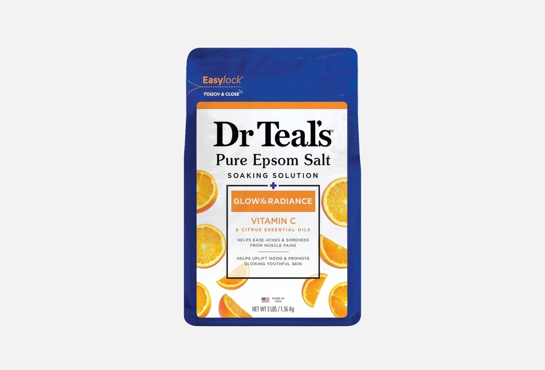 DR TEALS Epsom Bath Salt Vitamin C & Citrus Oils 1.36 kg DR TEALS Epsom Bath Salt Vitamin C & Citrus Oils