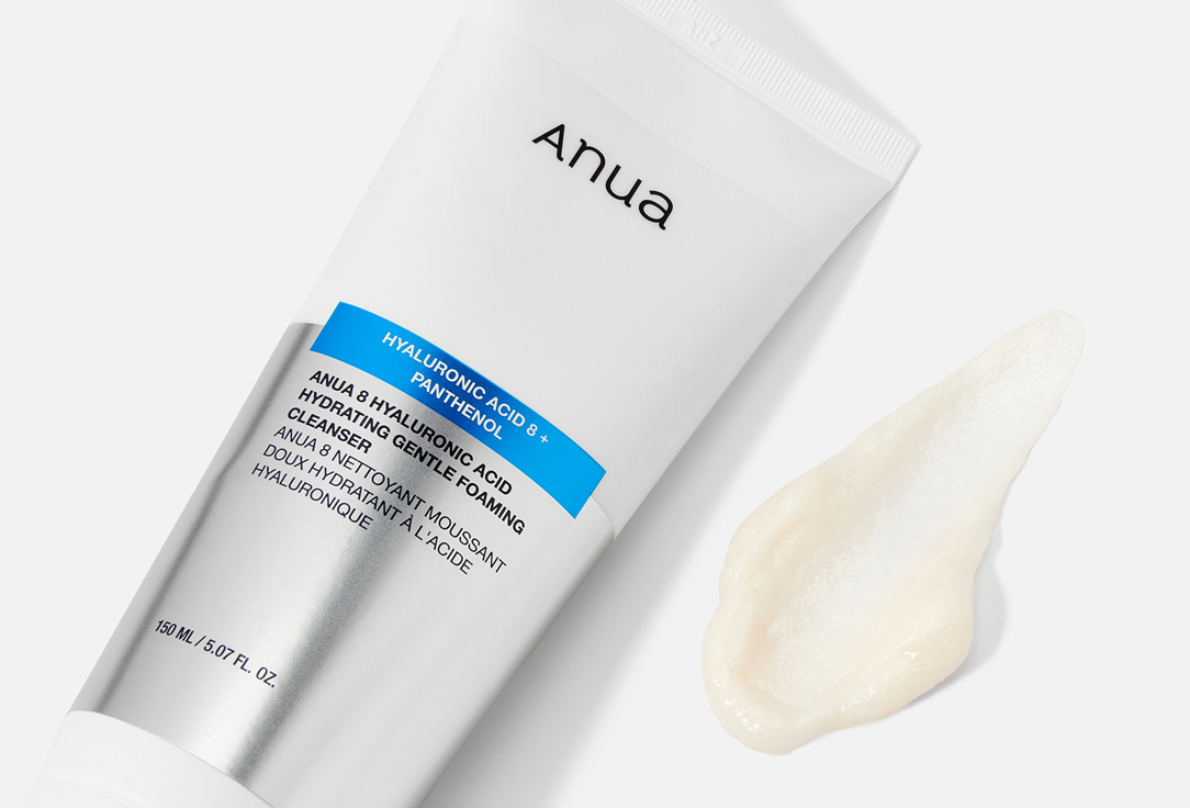 ANUA Moisturizing Cleansing Foam 8-Hyaluronic Acid Hydrating Gentle Foaming Cleanser